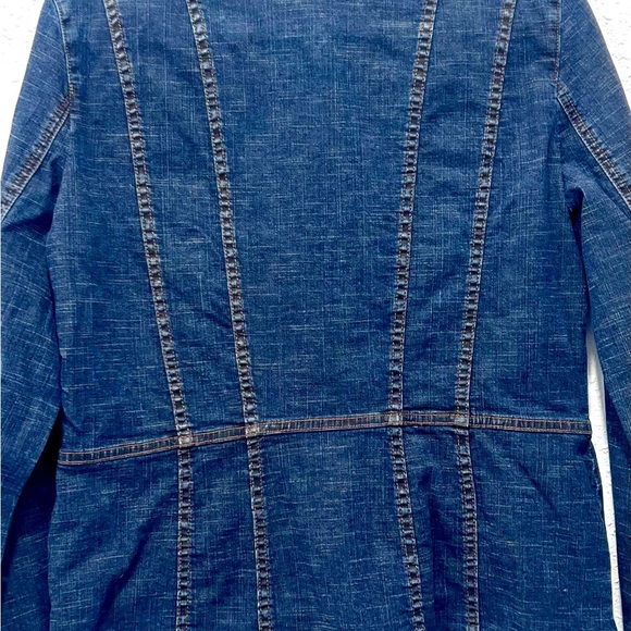 Ellen Tracy Dark Blue Denim Jacket 12 - Picture 5 of 8